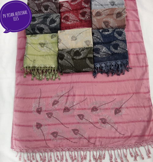 Leaf 3 Hijab Fancy Festive Wear Designer Cotton Hijab Collection 